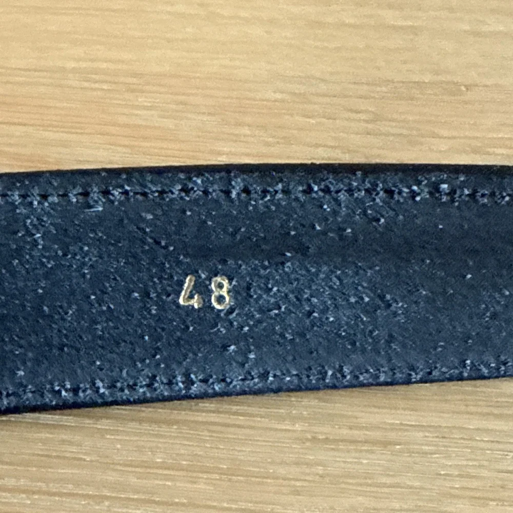 Hanks Belts The Esquire 100 Year Black Leather Made in USA Sz 48 Belt Stitched